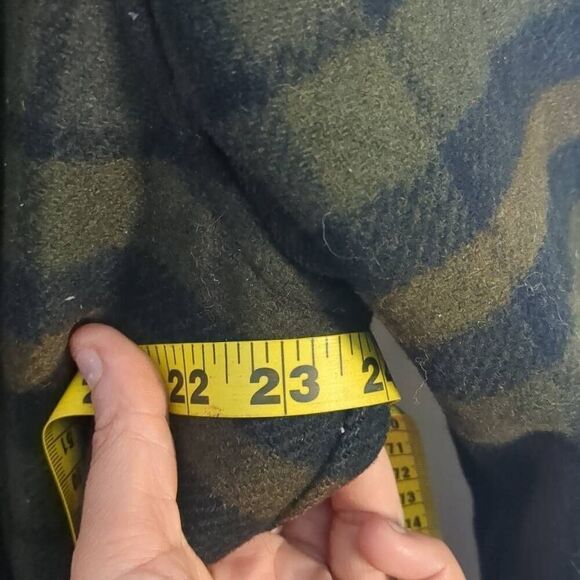 Vintage Pendleton Mackinaw Cruiser Coat Thick Green Brown Plaid Wool Lined 50s - Picture 10 of 11